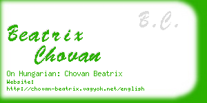 beatrix chovan business card